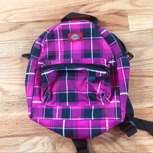 dickies plaid mini backpack